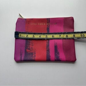 Pink and Red Zipper Pouch